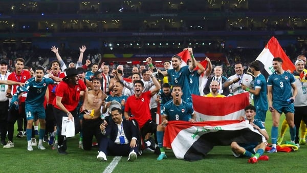 Iraq's players celebrate