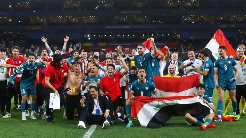 Iraq's players celebrate
