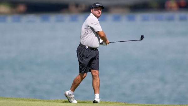 SINGAPORE, SINGAPORE - MARCH 13: Graeme McDowell of Smash GC plays his approach on hole 15 during day two of LIV Golf Singapore at Sentosa Golf Club on March 13, 2026 in Singapore. (Photo by Jason Butler/Getty Images)