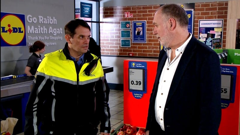 Fair City on Tuesday: 'He's on the run from the law'