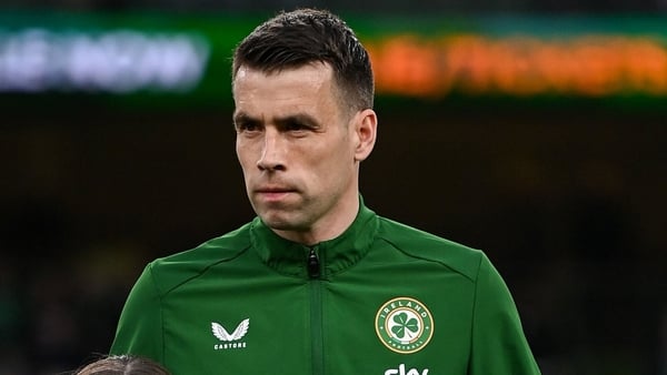 31 March 2026; Seamus Coleman of Republic of Ireland with his children, from left, Lily, Blake and Ellie, before the international friendly match between Republic of Ireland and North Macedonia at Aviva Stadium in Dublin. Photo by Stephen McCarthy/Sportsf