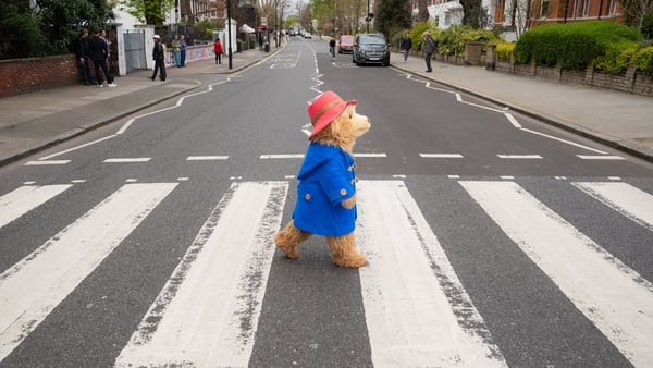 Photo issued by Umusic of Paddington bear crossing the recognisable Abbey Road zebra crossing in the style of The Beatles. PA Photo. Photo: Tom Pallant/PA Wire