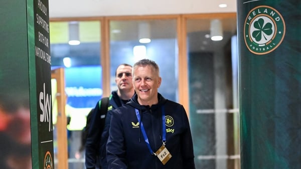 Republic of Ireland head coach Heimir Hallgrimsson arrives before the international friendly match between Republic of Ireland and North Macedonia at Aviva Stadium in Dublin.