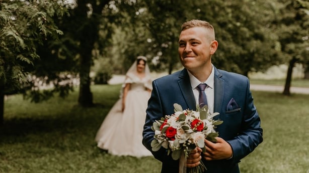 first look at wedding