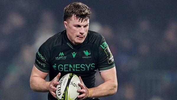 17 January 2026; Cian Prendergast of Connacht during the EPCR Challenge Cup match between Connacht and US Montauban at Dexcom Stadium in Galway. Photo by Thomas Flinkow/Sportsfile