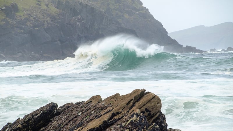 A breaking wave in Dingle Peninsula