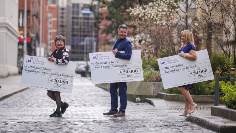 Axa Community Hero Winners. Photo Chris Bellew / Fennell Photography