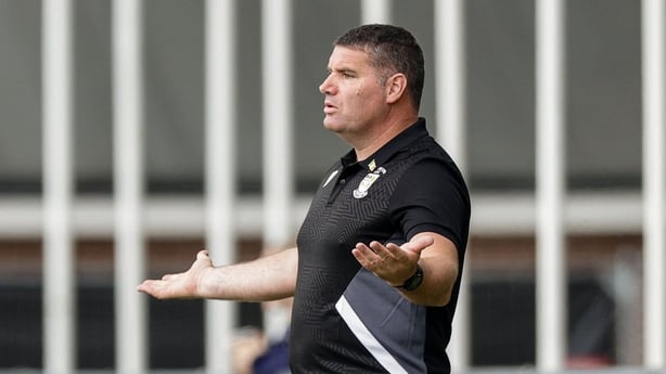 30 August 2025; Athlone Town manager Colin Fortune during the UEFA Women's Champions League Second Qualifying Round third-place match between Crvena Zvezda and Athlone Town at Sportpark Schreurserve in Enschede, Netherlands. Photo by Rico Brouwer/Sportsfile