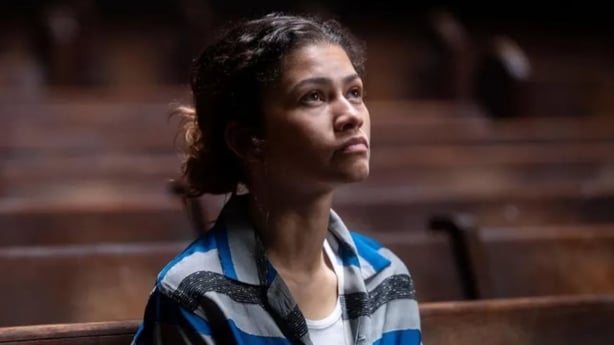 A pensive Rue Bennett (Zendaya) in Euphoria