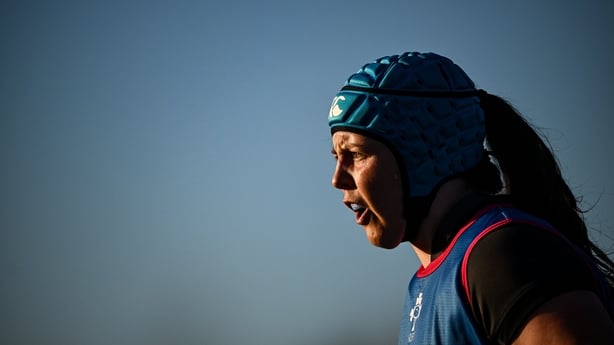 13 January 2026; Brittany Hogan during an Ireland Women's Rugby squad training at the IRFU High Performance Centre in Dublin. Photo by Shauna Clinton/Sportsfile