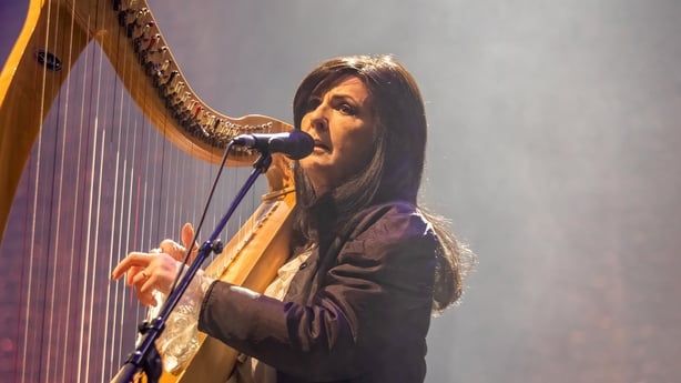 Moya Brennan from the Irish group Clannad performs at Sentrum Scene on April 22, 2022 in Oslo, Norway.