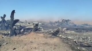 Footage from social media purports to show the wreckage of US aircraft in Iran