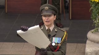 Poblacht na hÉireann is read out in front of GPO during Easter Rising commemoration