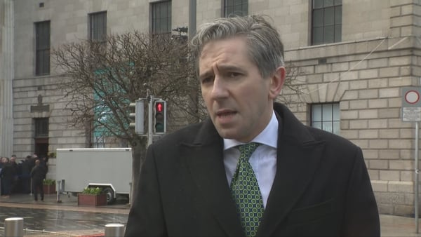Simon Harris speaking on O'Connell Street