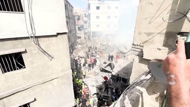 Buildings damaged after at least four killed in Israeli attack on Beirut