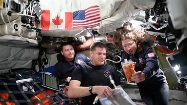 Artemis astronauts on space dining