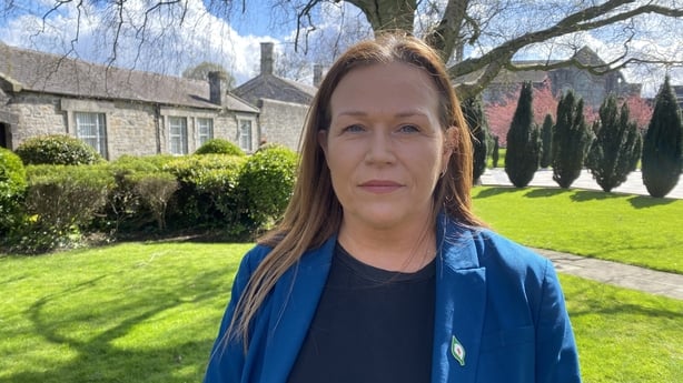 Louise O Reilly speaking to RTÉ News