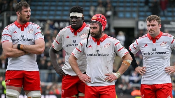 Munster players react after the EPCR Challenge Cup match between Exeter Chiefs and Munster at Sandy Park in Exeter, England. Photo by Paul Phelan/Sportsfile