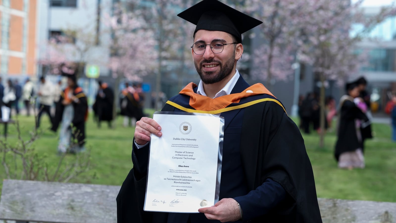 Palestinian tech student tops class at DCU