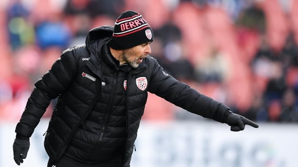 Sligo , Ireland - 6 April 2026; Derry City manager Tiernan Lynch during the SSE Airtricity Men's Premier Division match between Sligo Rovers and Derry City at The Showgrounds in Sligo. (Photo By Stephen McCarthy/Sportsfile via Getty Images)