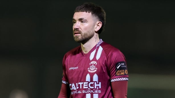 20 March 2026; Dylan McGlade of Cobh Ramblers during the SSE Airtricity Men's First Division match between Cobh Ramblers and Bray Wanderers at St Colman's Park in Cobh, Cork. Photo by Michael P Ryan/Sportsfile