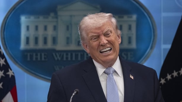 The United States President Donald Trump holds a Press Conference in the James S. Brady Press Briefing Room at the White House on April 6, 2026, in Washington DC, United States. (Photo by Celal Gunes/Anadolu via Getty Images)