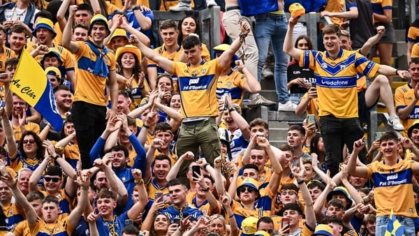 Clare supporters after their side's victory in the GAA Hurling All-Ireland Senior Championship Final between Clare and Cork at Croke Park