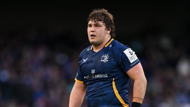 5 April 2026; Alex Usanov of Leinster during the Investec Champions Cup match between Leinster and Edinburgh at the Aviva Stadium in Dublin. Photo by Ramsey Cardy/Sportsfile