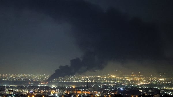 Smoke rises from the site of a US-Israeli strike on the Iranian capital Tehran