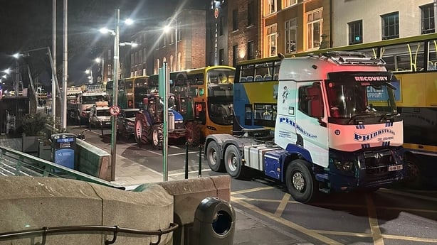 Traffic disruption in Dublin city centre 