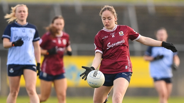 21 March 2026; Riona Quinn of Galway during the Lidl Ladies National Football League Division 1 Round 6 match between Galway and Dublin at Tuam Stadium in Tuam, Galway. Photo by Stephen McCarthy/Sportsfile 