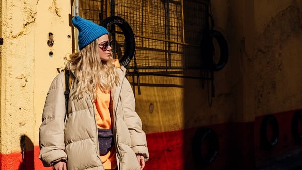 Portrait of young stylish female outdoor