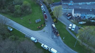 Drone footage shows ongoing blockade at Whitegate refinery