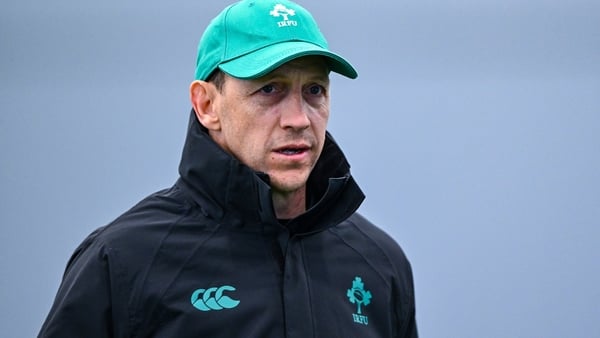 8 April 2026; Head coach Scott Bemand during an Ireland Women's Rugby squad training session at the IRFU High Performance Centre in Dublin. Photo by Shauna Clinton/Sportsfile