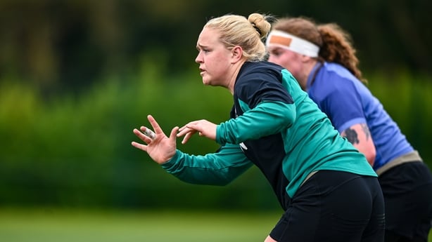 8 April 2026; Cliodhna Moloney MacDonald during an Ireland Women's Rugby squad training session at the IRFU High Performance Centre in Dublin. Photo by Shauna Clinton/Sportsfile