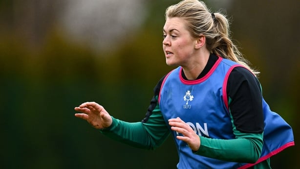 14 January 2026; Sam Monaghan during an Ireland Women's Rugby squad training at the IRFU High Performance Centre in Dublin. Photo by Shauna Clinton/Sportsfile