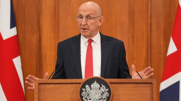 Britain's Defence Secretary John Healey delivers a statement on recent UK operational activity at 9 Downing Street in central London on April 9, 2026. Britain said on April 9 it had tracked three Russian submarines on an alleged "covert operation" in the Atlantic Ocean "north of the UK" near vital u