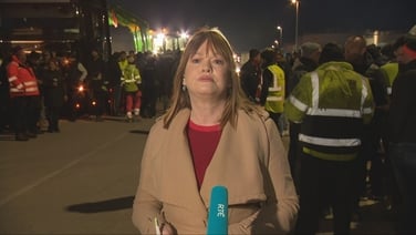 Teresa Mannion as the fuel protest swells at Galway Harbour