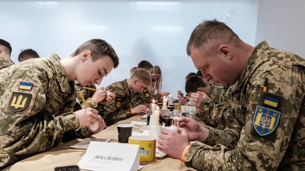 LVIV, UKRAINE - APRIL 4: Participants of pysanky workshop place wax with pysachok (wax stylus) on Easter eggs on April 4, 2026 in Lviv, Ukraine. Pysanky is the art of decoration with wax on eggs to make Ukrainian Easter eggs. The workshop holds to teach participants about pysanky on the eve of Ortho