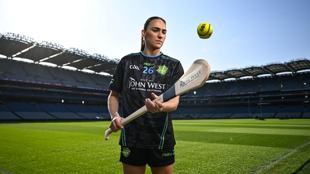 19 March 2026; Galway camogie player Carrie Dolan pictured at the launch of John West Féile – 2026, marking 11 years sponsorship by the company of the competition at Croke Park today. Photo by David Fitzgerald/Sportsfile 