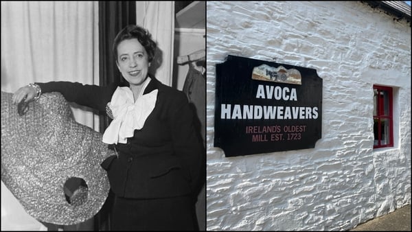 A collage of Elsa Schiaparelli and Avoca Mills