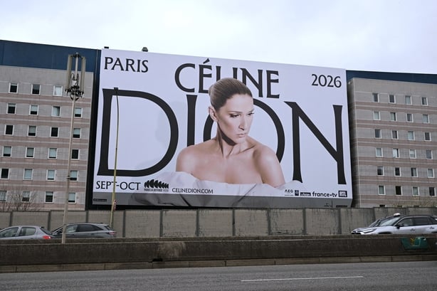 Billboard picture of Canadian singer Celine Dion