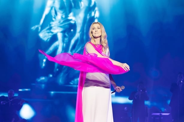 MACAU, CHINA - JUNE 29: Singer Celine Dion performs on the stage in concert at Cotai Strip Cotai Arena on June 29, 2018 in Macau, China. (Photo by Visual China Group via Getty Images)