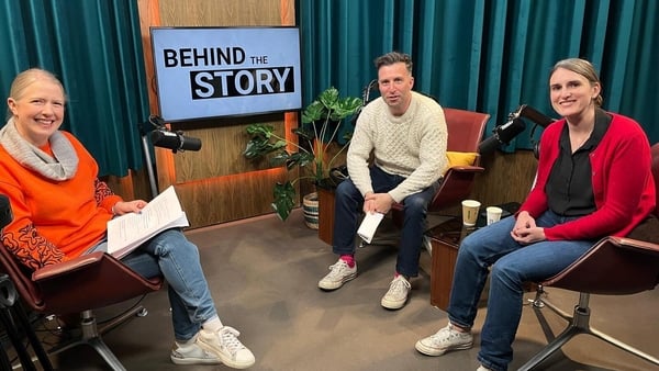 Laura Fletcher and Eamon Horan with Kathleen Gallagher on Behind the Story