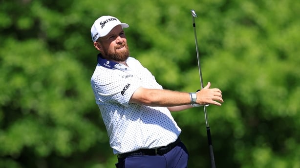 AUGUSTA, GEORGIA - APRIL 10: Shane Lowry of Ireland hits his second shot on the 11th hole during the second round of the 2026 Masters Tournament at Augusta National Golf Club on April 10, 2026 in Augusta, Georgia. (Photo by David Cannon/Getty Images)