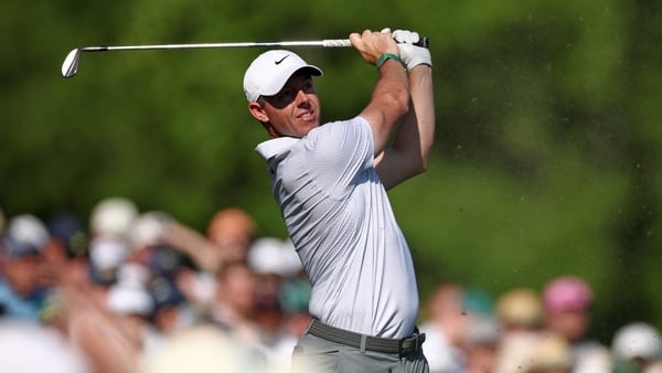AUGUSTA, GEORGIA - APRIL 10: Rory McIlroy of Northern Ireland plays his shot from the 12th tee during the second round of the 2026 Masters Tournament at Augusta National Golf Club on April 10, 2026 in Augusta, Georgia. (Photo by Jared C. Tilton/Getty Imag