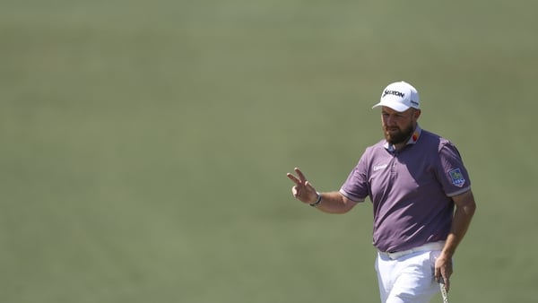 AUGUSTA, GEORGIA - APRIL 11: Shane Lowry of Ireland reacts on the second green during the third round of the 2026 Masters Tournament at Augusta National Golf Club on April 11, 2026 in Augusta, Georgia. (Photo by Maddie Meyer/Getty Images)