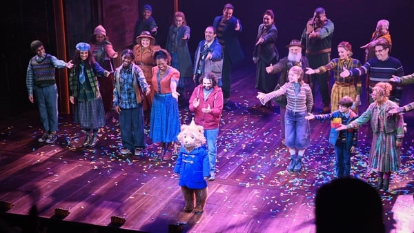 Arti Shah, playing Paddington Bear, bows at the curtain call during the press night performance of Paddington The Musical at The Savoy Theatre on 30 November, 2025 in London, England. (Photo by Alan Chapman/Dave Benett/Getty Images)