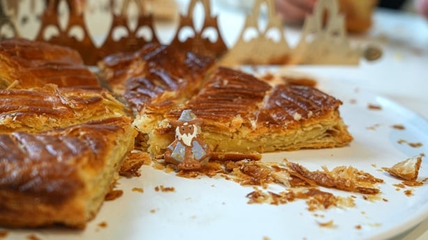 frangipane galette cut 