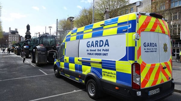 Scenes at protest at a fuel cost protest on O'Connell-Street